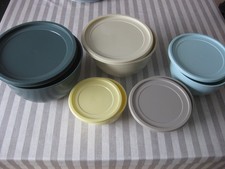 IKEA Schüsselset 5 Stück mit Deckel platzsparend stapelbar Camping