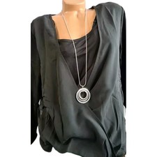 Sheego Bluse Tunika schwarz