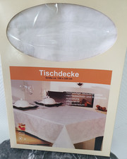 Tischdecke - hochwertige Jacquardqualität, 130 x 220 cm- weiss - Neu
