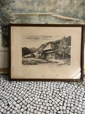 Antikes Bild mit Rahmen  33,5