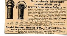 David Grove Berlin SCHORNSTEIN-AUFSATZ  D.R.P. Historische Reklame v.1899