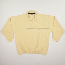 WIND SPORTSWEAR Herren Rugby Shirt Gr. XXL hellgelb Langarm Kragen Rugger Baumwo