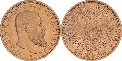 Württemberg mark 1904 - , j