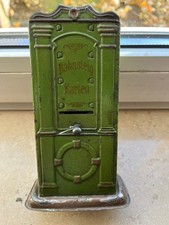 Bing Fahrkartenautomat Bahnsteig  Blechspielzeug Deutschland grün historisch