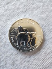 1 Oz Kanada Wildlife Grizzly Bear 2011 Silbermünze 999,9 Ag