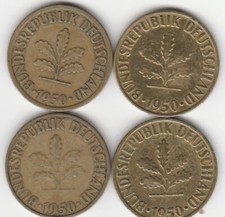 BRD 1950 4 x 0,10 Pfennig