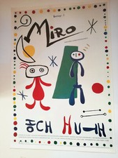 Plakat Joan Miro Hochhuth Galerie Hamburg 1988 Original TOP!