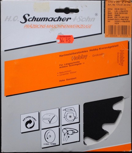 Kreissägeblatt 170x20mm - kreissägeblatt, ∅170x20mm
