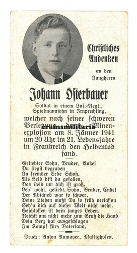 Orig sterbebild id soldat - 45.id,
