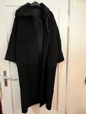 Yell, Wintermantel für Damen, Gr. 38, schwarz, Alpaka Wolle