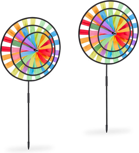 Windrad regenbogen - 2x,