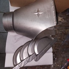 Rinnenstutzen Einhängst.  Zink Titanzink Dachrinne 6 tlg.+4 Rinnenböden 6tlg.