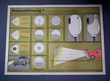 Um1960/65: Fahrschule Lehrtafel 66x90 cm Beleuchtung 1“ Werner Degener Vlg. 357