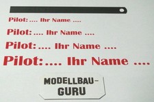 Dekor Aufkleber Pilot für Fernsteuerung Multiplex Profi TX Royal Cockpit Smart