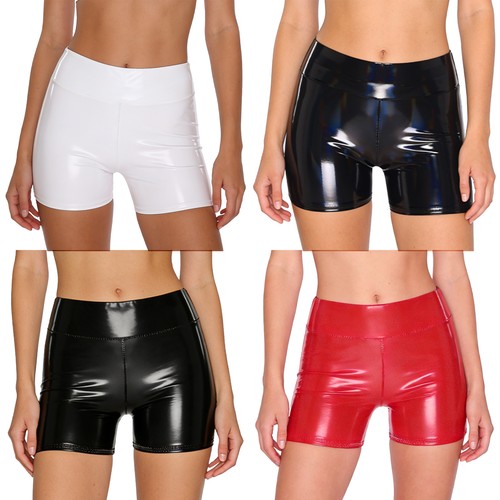 Damen glossy booty shorts - glossy,