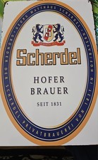 Blechschild brauerei scherdel - blechschild, brauerei,scherdel/