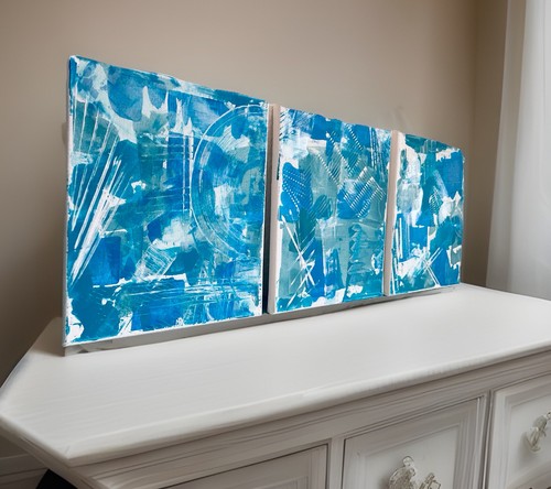 Acrylbilder trio abstrakt - trio,