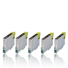 5 Tinte Drucker Patronen für EPSON WF2010W WF2510WF WF2520NF WF2530WF (schwarz)