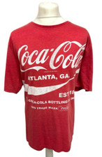 COCA COLA XXL Rot Vintage Retro T-Shirt 100% Baumwolle Herren Kurzarm