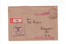 Einschreiben aus Belzig gelaufen 1939 nach Fredersdorf (Mark Brandenburg)