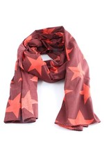 BECKSöNDERGAARD Sommerschal Damen Schal karminrot-dunkelorange Casual-Look