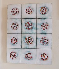 Kunst Objekt Wand Relief Emaille Marianne Schüller Wand Schmuck Bild Vintage