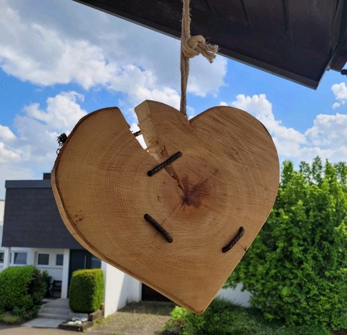 Holz herz deko - deko, großes