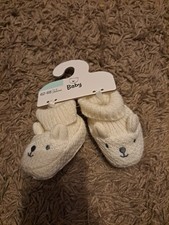 Babyschuhe 62-68 Neu Beige