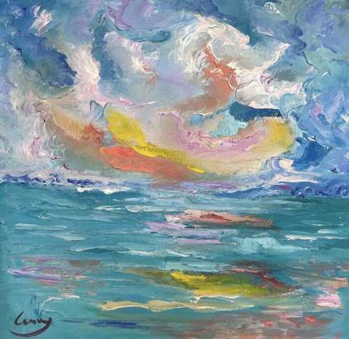 ölbild gemälde meer - gemälde,