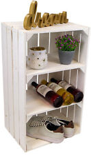 grosse Holzkiste WILLI weiß Regalkiste Nachttisch Weinregal Schuhregal Obstkiste