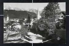 AK Schladming 1939 gelaufen Steiermark Liezen Häuser Bach Kirche 