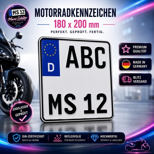 Motorrad kennzeichen 180 - kennzeichen, |