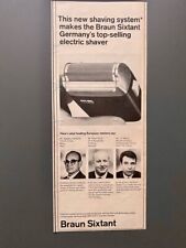 Braun Sixtant Germany´s top-selling electric shaver 1965 Vintage Ad Werbung