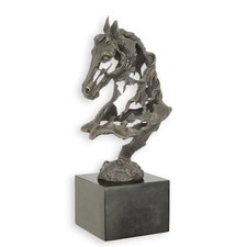 Pferdekopf Bronzefigur Moderne