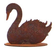 Dekofigur Schwan sitzend auf