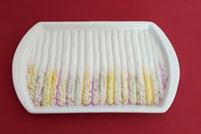 Servierplatte Spargelplatte Porzellan Spargelteller dekorativ. Made in Italien.