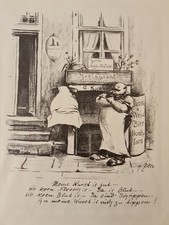 HEINRICH ZILLE Original Lithografie Der Budiker 1916 Berlin aus Bildermann