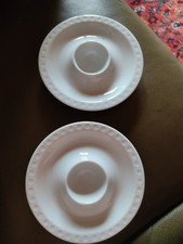 2 x Eierbecher Porzellan weiß