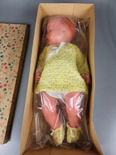 Großes Gekleidetes Celluloid Baby in OVP unbespielt MINERVA DDR RAR! 52cm