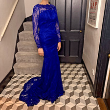 Y2K JOVANI Ballkleid blau