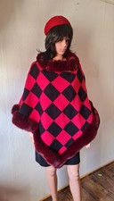 Cape Poncho Teddy Fell rot