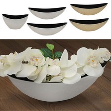 Deko Schale Oval Silber/Gold Pflanzschale Obstschale Snackschale Antik Schiefer