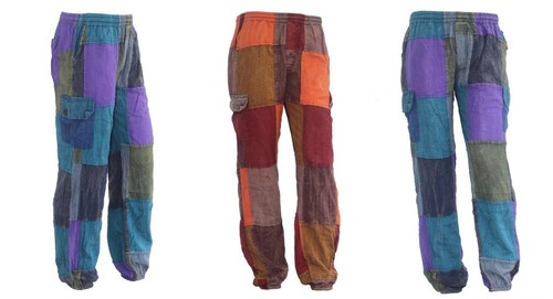 Patchwork hose wideleg - patchwork,