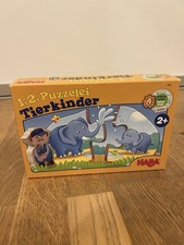 Haba 1,2 Puzzelei Tierkinder  mit Holzfigur ab 2 Jahren