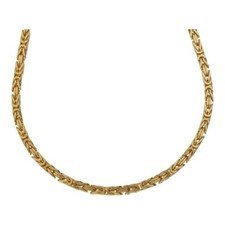 Königskette 925 Silber vergoldet Breite 3,5 mm Länge 55 cm Collier H01.6188