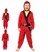 Kinder – Ninja Anzug rot mit