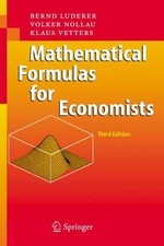 Mathematical Formulas for Economists by not spec... | Book | condition very good