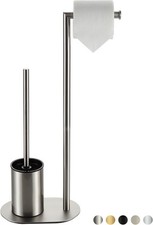 Edelstahl WC Garnitur mit Toilettenpapierhalter & Klobürste