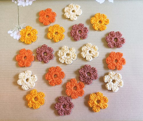 Set blumen braun gelb - braun,