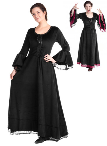 Mittelalter samtkleid mit - mittelalter,